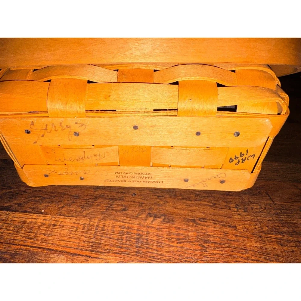 Longaberger 1998 Edition Dresden Tour Basket II Handwoven Wood with Liner Signed